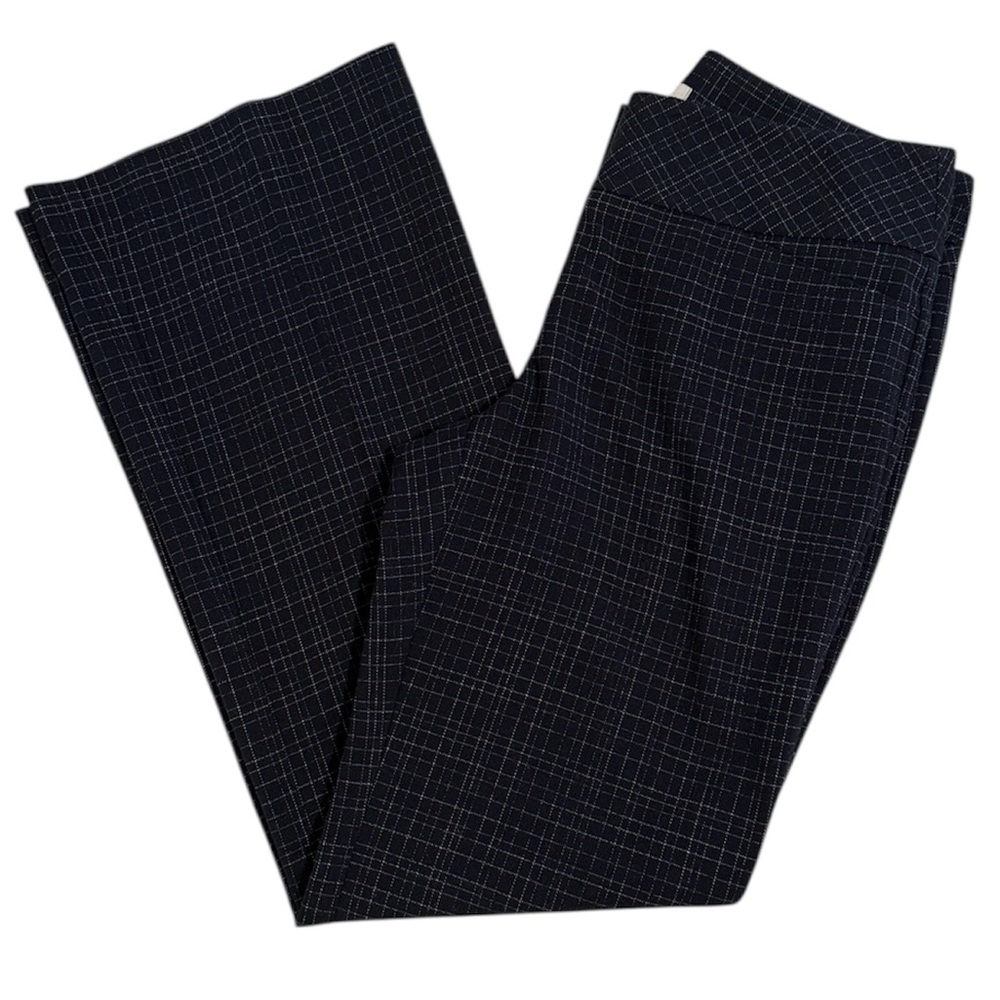 🖤 Loft Blue and White Checkered Flare Leg Trousers